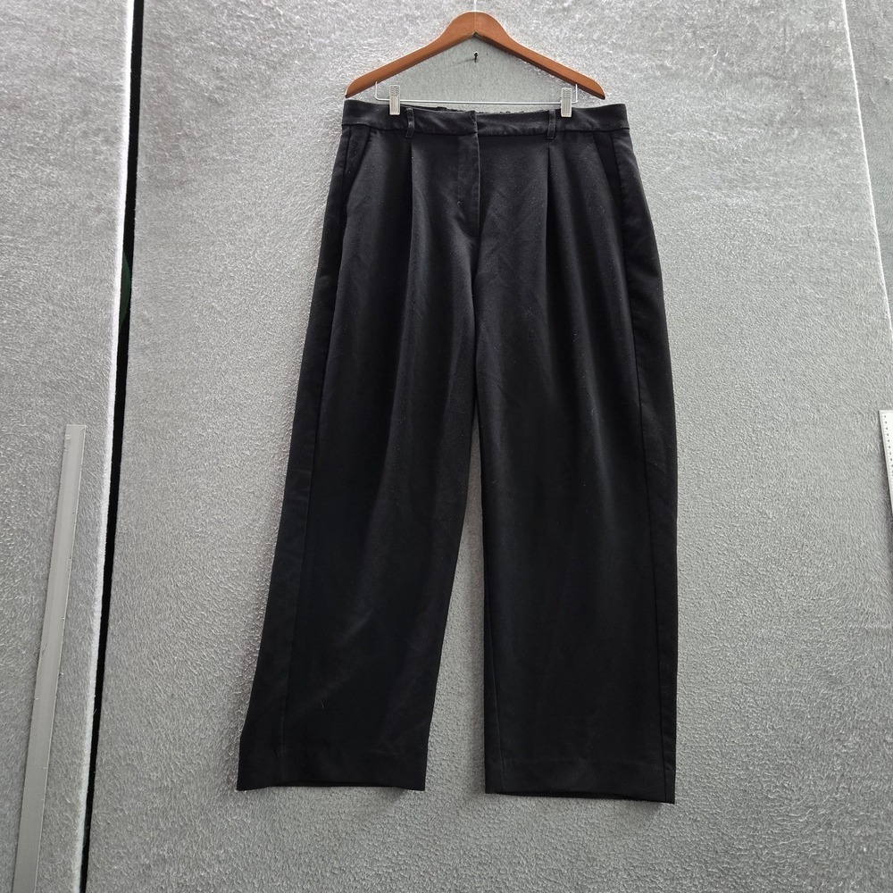 Old Navy Women Pants XL Black Dress Pants Taylor Wide Leg Trouser Full-Length